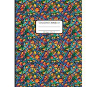 Patterns Composition Notebooks, 200 Pages, 8.5" x 11" , Ruled Paper, A Stained Glass Pattern Covers