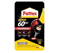 Pattex 60sec. Colla universale, tubo da 20 g Colla multiuso per riparazioni domestiche, incollaggio rapido in soli 60 secondi, colla forte per molti materiali