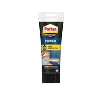 Pattex Adesivo di montaggio Power, 250 g di adesivo per edilizia con forte adesione iniziale, adesivo di potenza per materiali assorbenti, adesivo per interni ed esterni