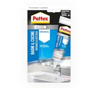 Pattex Bagni&Cucine Original Silicone Trasparente Sigillante, Silicone Cucina e bagno multimateriale e impermeabile, Sigillante Doccia per sanitari, 1 Tubo da 50 ml