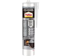 Pattex Barbecue e Caminetti Silicone alte temperature, Sigillante verniciabile resistente alla fiamma diretta, Silicone grigio per caldaie, camini, forni e stufe, 1 x 280 ml