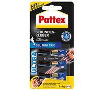 Pattex - Colla istantanea gel Mini Trio (2 confezioni da 3 x 1 g tubetto = 6 tubi)