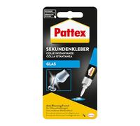 Pattex colla istantanea per vetri, tubetto da 3 g con colla liquida trasparente, lavabile in lavastoviglie, per un incollaggio d'emergenza rapido e preciso di molti tipi di vetro