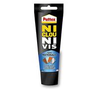 Pattex | Colla Ni Chiodi Ni Viti Resistente all'Acqua Multimateriale (tubo da 142 g) - Colla di fissaggio a tenuta immediata per interni ed esterni - sigillante bianco flessibile e riposizionabile