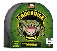 Pattex Crocodile Power Nastro adesivo, resistente in tessuto a doppio spessore, resistenza estrema per riparazioni più difficili, Duct Tape per vari materiali, argento, 1 x 30 m