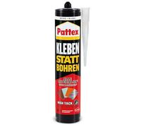Pattex Incollare Invece di forare High Tack, Colla di Montaggio e Colla da Costruzione con Elevata adesione Iniziale, Forte Adesivo per Quasi Tutte Le superfici, Colla Flessibile, Cartuccia da 440 g