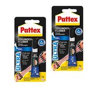 Pattex Instant Adhesive Ultra, 2X 3 g supercolla Extra Forte e Flessibile, Colla per riparazioni Resistente agli Urti e all'Acqua con consistenza Gel per Gomma, Pelle, Legno, ECC, 9H PSG2CX ST