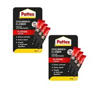 Pattex istantanea Mini Trio, 6 pratici tubetti da 1 g ciascuno, supercolla Lavabile in lavastoviglie, Colla liquida incolore ad Asciugatura Rapida, 9H PSMT3X ST