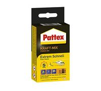 Pattex Kraft-Mix Extrem Schnell, colla a 2 componenti a base di resina epossidica a indurimento estremamente rapido, colla 2K ad alta resistenza per molti materiali, 2x tubo da 12 g