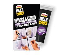 Pattex Millechiodi Attacca & Stacca, Adesivo di Montaggio Forte, Colla Forte Attacca Tutto per Mensole, Scaffali e Appendiabiti a Parete, Adesivo Forte Facilmente Rimovibile, 1 Tubo da 44 g