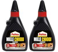 Pattex Millechiodi Legno, Colla trasparente con presa immediata, 100 g (Confezione da 2)