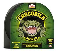 Pattex Nastro adesivo Crocodile Power, 30 m di resistenza, in tessuto nero a doppio spessore, estrema resistenza per le riparazioni più difficili, Duct Tape vari materiali