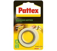 Pattex Biadesivo Soffice, Elevata Tenuta, Ottima Resistenza all'Umidità, Per Accessori in Bagno e Cucina, Montare Specchi a Parete o all'interno di Armadi, 25mmx1,5m