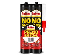 Pattex Non più chiodi per tutto HighTack, adesivo di montaggio resistente a temperature estreme, colla forte su superfici umide, adesivo bianco, confezione risparmio con 2 cartucce x 446 g