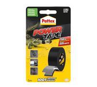 Pattex Power Tape, Nastro Telato Americano, Nastro Isolante Extra Forte per Carichi Pesanti, Per Tutti i Materiali, Impermeabile, Universale, Per Riparazioni, Fissaggio, Imballaggio, Nero, 48mmx5m