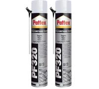 Pattex PU Foam Schiuma Poliuretanica PF 320, Per la Posa e il Fissaggio di Tegole e Coppi, Applicazione Rapida e Precisa 750ml (Confezione da 2)
