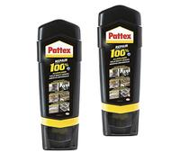 Pattex Repair 100 per Cento Multiuso, Resistente al Calore per Uso Interno ed Esterno, 2X 100 g di Colla per la Riparazione di Vari Materiali, 9H P1BC3X ST