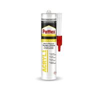 Pattex Sigillante Acrilico Acril One, Poliacrilico in Dispersione Acquosa, Effetto Intonaco, Finitura Ruvida, Uso Interno ed Esterno, Senza Solventi, Aderisce anche su Superfici Umide, Grigio, 300ml