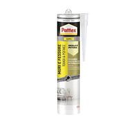 Pattex Sigillante Grigio Muri e Fessure, Acrilico, Verniciabile, per Facciate, Giunti, Fessure, Inodore, Uso Interno, Senza Solventi, Cartuccia da 280 ml