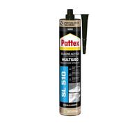 Pattex Sigillante Silicone Acetico Multiuso SL 500, Antimuffa, per Sanitari, Docce, Cucine, Bagni, Piastrelle in Ceramiche, Serramenti, Installazioni Idrauliche, Sigillante Nero, Cartuccia da 300 ml