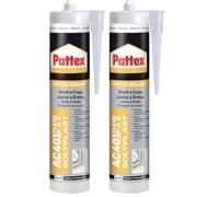 Pattex Sigillante Silicone Acrilico AC 401 Flexo Pac, per Giunti e Crepe, Davanzali, Porte, Battiscopa, Indore, Sigillature per Interni ed Esterni, Sigillante Bianco, Cartuccia da 300ml