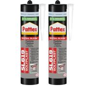 Pattex Sigillante Silicone SL 619, Silicone Neutro per Plastiche, compreso PMMA (NO PE, PP, PTFE), per Incollaggio di Policarbonato, Resistente alla Muffa, Basso Modulo, Cartuccia da 300ml