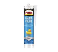 Pattex Sigillanti Light Bagni&Cucine Bianco, Sigillante resistente alla muffa, Sigillante bagno docce e lavandini, Sigillante cucina impermeabile, 1x280ml cartuccia