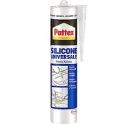 PATTEX Silicone Universale Bianco, Silicone Bagno, Cucina e Serramenti, Silicone Bianco Resistente alla Muffa, Silicone Sigillante Multimateriale, 1 Cartuccia da 280 ml