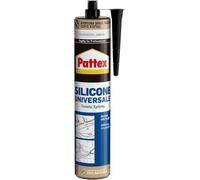 PATTEX Silicone Universale Trasparente, Silicone Bagno e Infissi, Silicone Sigillante resistente alla Muffa, Silicone Trasparente Sigillante 1 Cartuccia da 280 ml