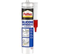 PATTEX Silicone Universale Trasparente, Sigillante Bagno e Infissi, Sigillante resistente alla Muffa, Silicone Trasparente 1 Cartuccia da 280 ml