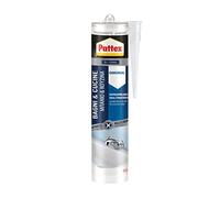 PATTEX Bagni&Cucine Original Silicone Trasparente Sigillante, Silicone Cucina e Bagno Resistente alla Muffa, Silicone Sigillante Impermeabile, 1 Cartuccia da 280 ml