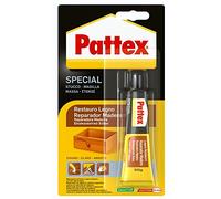 Pattex Special Restauro Legno Chiaro, Stucco Adesivo Forte ed Elastico, Per stuccatura di Fori o Ricostruzione di Parti mancanti di Legno, Carteggiabile, Verniciabile, Lucidabile, 50 g
