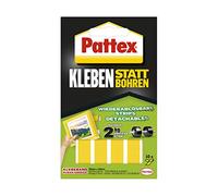 Pattex Strisce adesive, nastro biadesivo forte, rimovibili, l'adesivo fissa gli oggetti in modo permanente senza forare, 10 ciascuna 20 x 40 mm