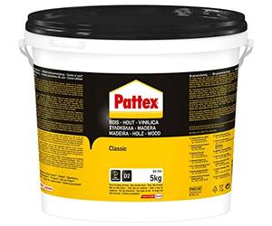 Pattex Vinilica Classic colla per legno resistente, adesivo acetovinilico ideale per montaggi, assemblaggi, impiallacciature e laminature su legno, colla bianca, 1 x 5kg