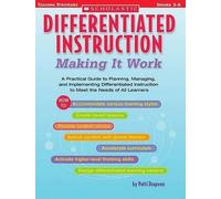 Patti Drapeau Differentiated Instruction: Making It Work (Tascabile)