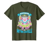 Pattinaggio A Rotelle Pattini A Rotelle Ragazza Roller Maglietta, Bambini, Oliva, 4 Anni
