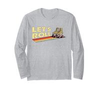 Pattinaggio a rotelle retrò Anni '70 '80 Let's Roll Vintage Skate Maglia a Manica
