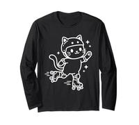 Pattinaggio a rotelle Skate Park Kawaii Cat Maglia a Manica
