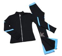 Pattinaggio Artistico Pantaloni e Giacca Set Ragazze Caldo Traspirante Impermeabile Caldo Professionale Completi per Pattinaggio Ghiaccio