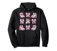 Pattinaggio su ghiaccio Pattinaggio su ghiaccio Pattinaggio di figura Ragazza Coquette Bow Rosa Felpa con Cappuccio
