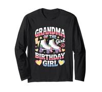 Pattinatore Nonna Del Compleanno Ragazza Retro Pattinaggio A Rullo Maglia a Manica