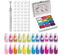 Patting Gel - 12-Colors French Tip Gradient Art Painting,