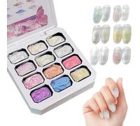 Patting Gel- 12 Colors Nail Gel Set | 12 Grid Gradient UV LED | Silk Texture High Gloss Pat Gell Kit | Long Lasting DIY Manicure Nail For Home Salon Use