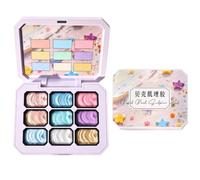 Patting Gel - 9 Color Nail Palette | No Wipe Shell Art Gradient Kit