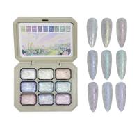 Patting Gel, Nine-Grid Sponge Pat Paint Gel, Manicure Glue, Compact Ideal for Styling, Professional Use, Holiday Looks, Wedding, Travel, Salon, Home, and Enthusiasts