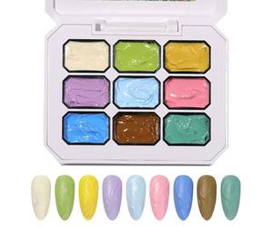 Patting Gel | Strumenti per manicure a lunga durata in 9 colori per la manicure, strumento per tamponare le unghie, adatto per modellare, progettare, stampare e timbrare per donne e ragazze