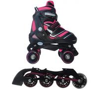 Pattini a rotelle trasformabili in pattini in linea 2in1 REVERSE fucsia misura M