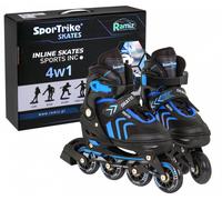Pattini 4 in 1 per bambini regolabili, colore blu - Blu