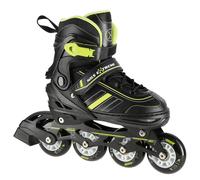Pattini a rotelle 2 in 1 BLACK-LIME con gonna da hockey NILS EXTREME NH18191