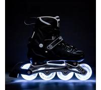 Pattini a rotelle 4in1 NH10905 neri con LED e blade hockey NILS EXTREME